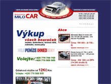 Tablet Screenshot of milocar.cz